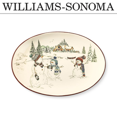 [해외][윌리엄 소노마] Snowman Oval Platter